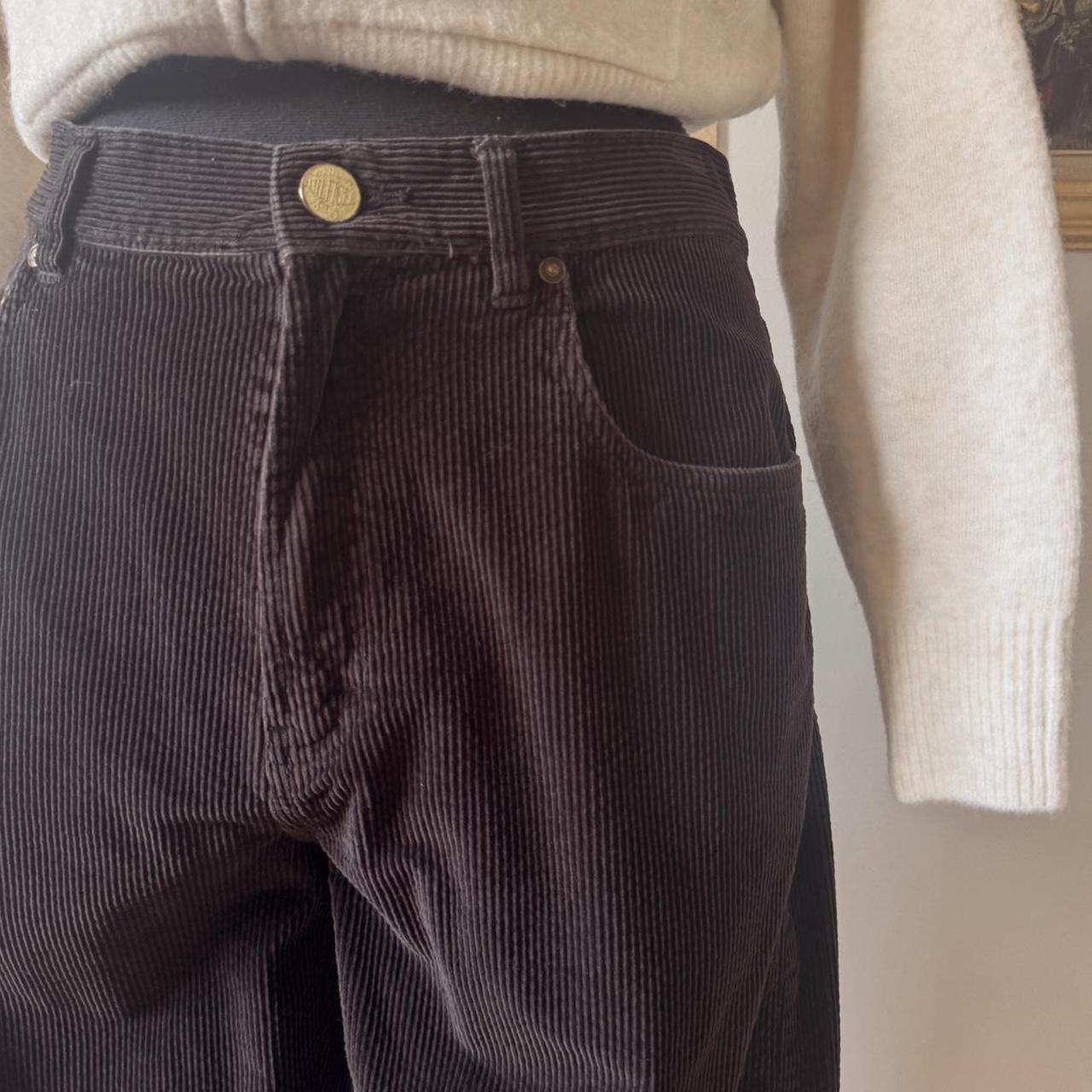 Black baggy corduroy trousers (32")