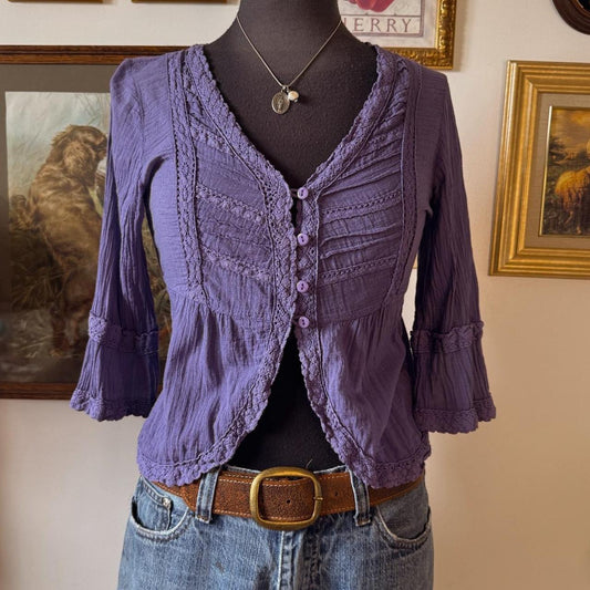 Whimsical lace fairy top (S)
