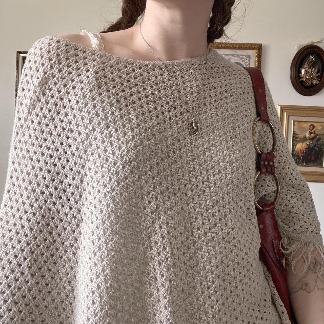 Crochet boho knit poncho