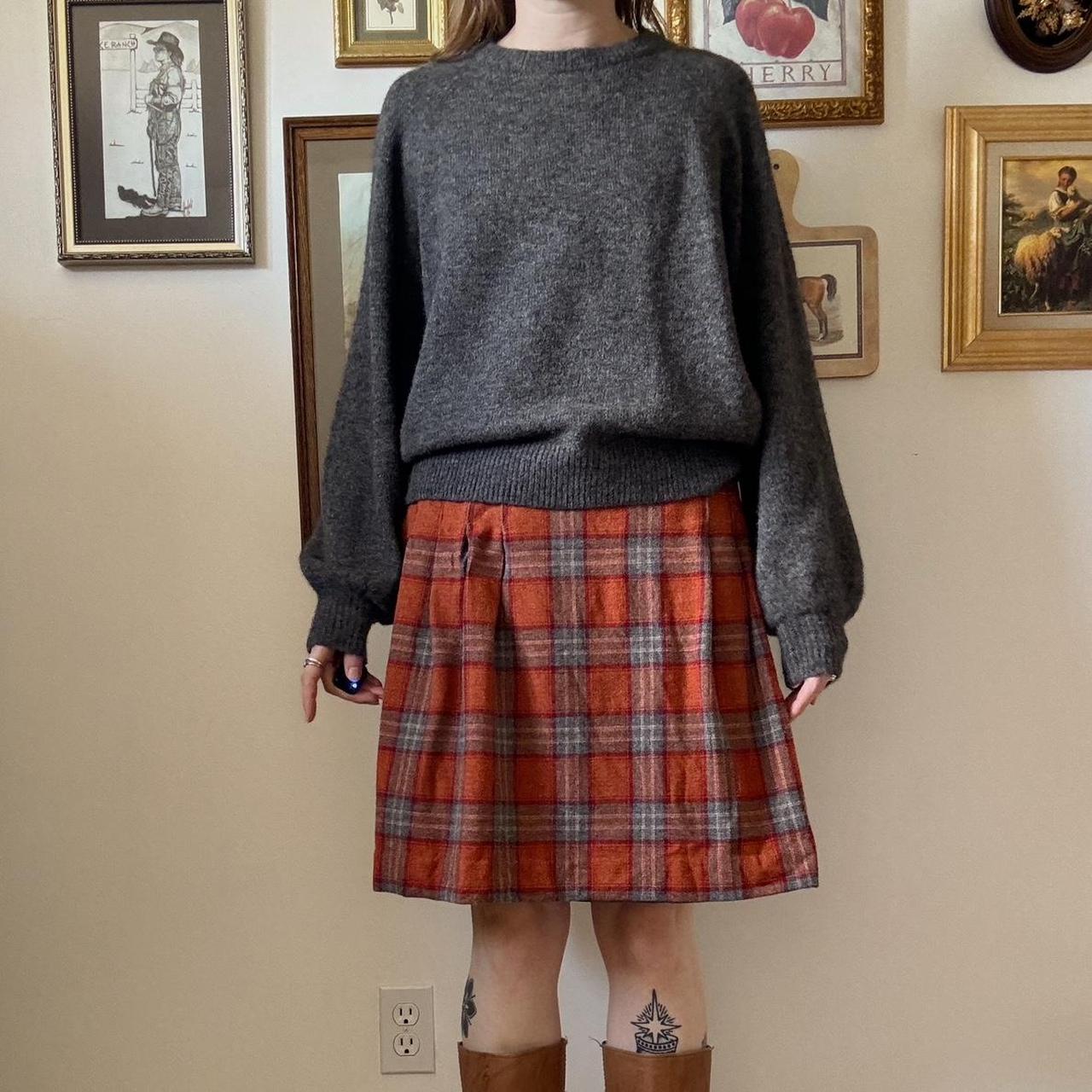 Pendleton plaid wool skirt (30")