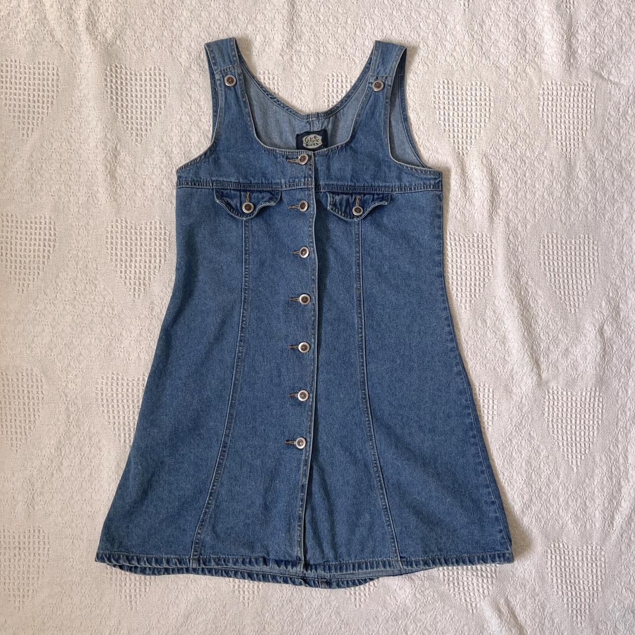 Vintage denim mini dress (S)