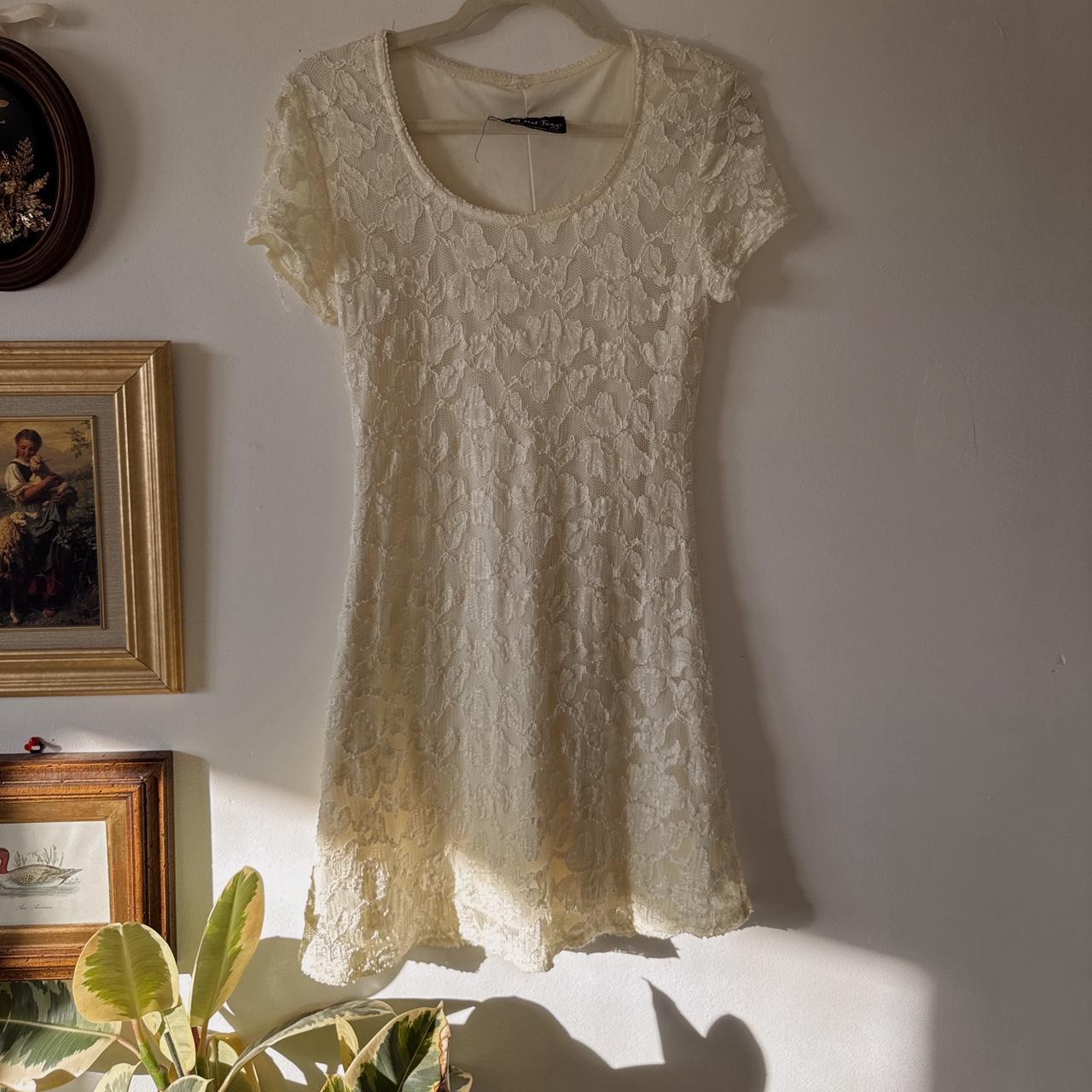 White lace vintage mini dress (S)
