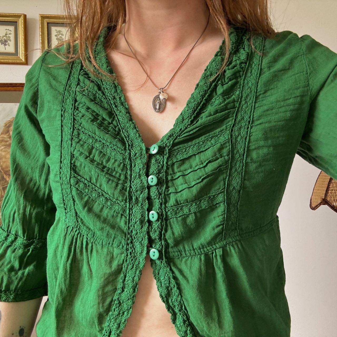Green fairy lace blouse (S)