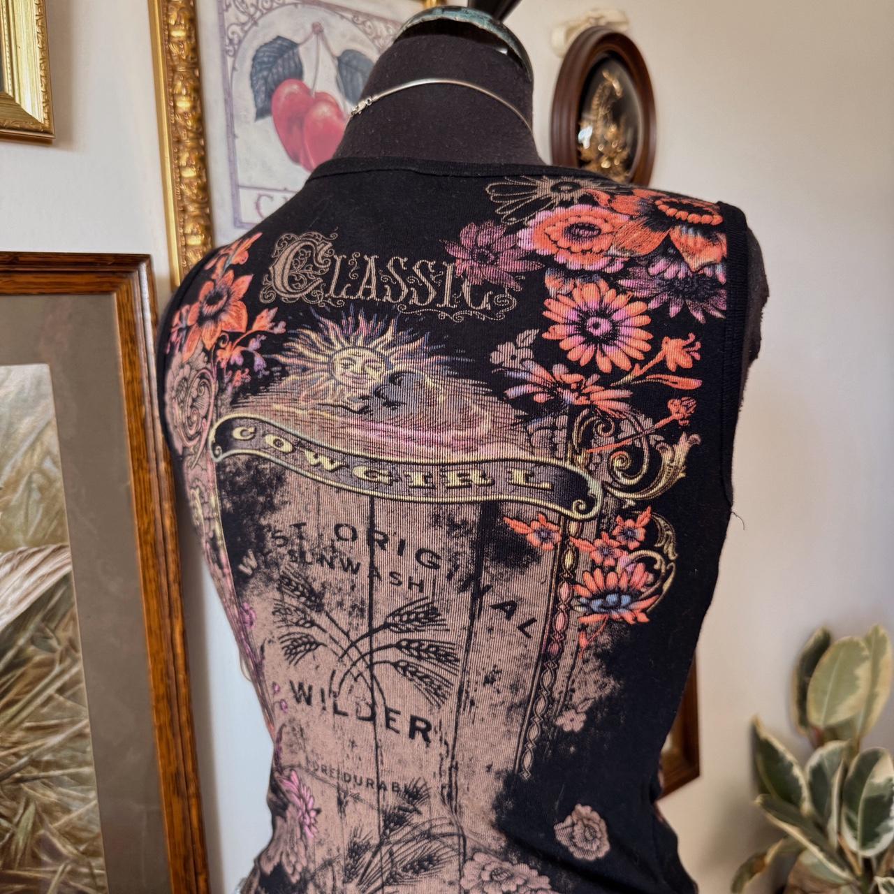 Vintage cowgirl crop tank (S)