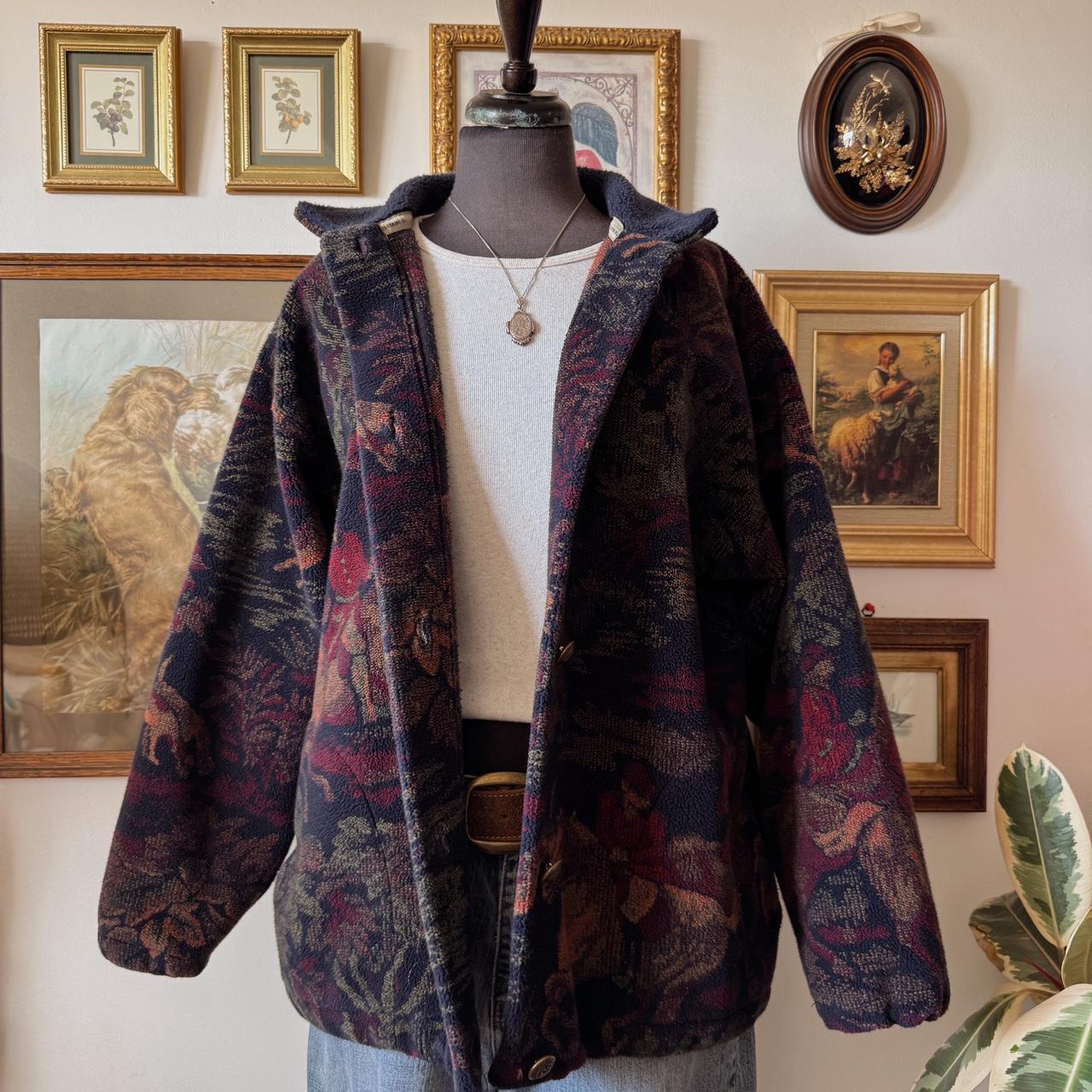 Tapestry print fleece jacket (M)