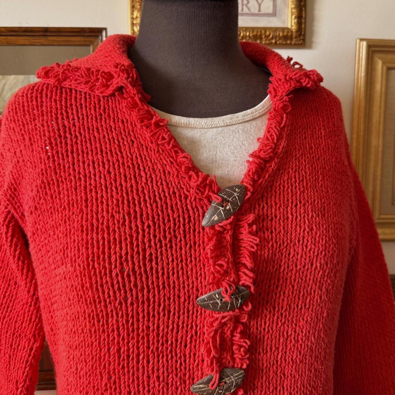 Red cottage knit sweater (S)