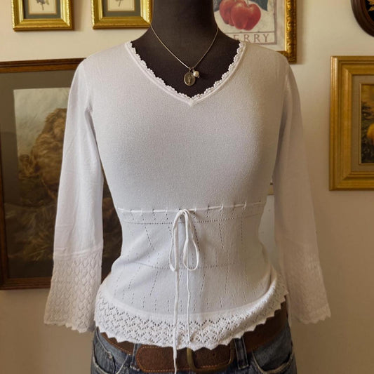White knit fairy top (M)