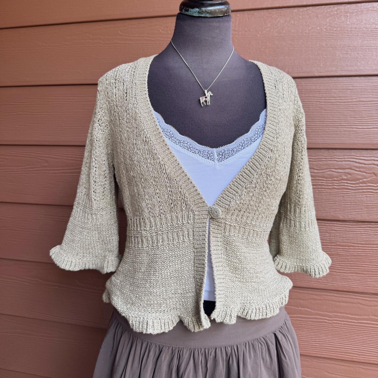 Sage green fairy knit cardigan (S)