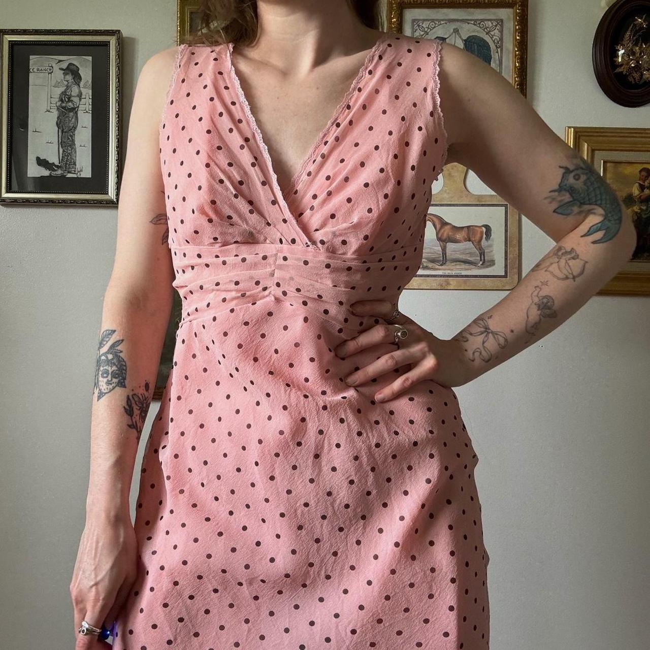 Pink polkadot dress (4)