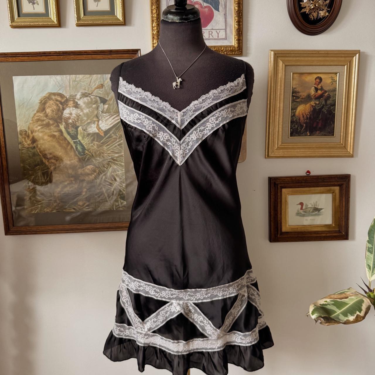 Victoria's Secret black lace slip dress (XL)