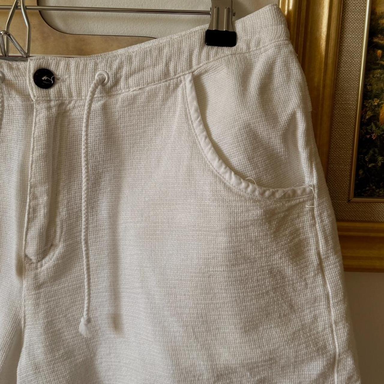 White cotton shorts (M)