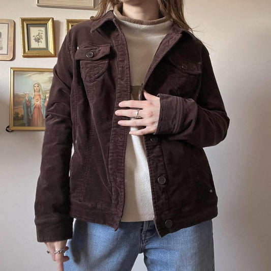 Chocolate brown corduroy jacket (M/L)