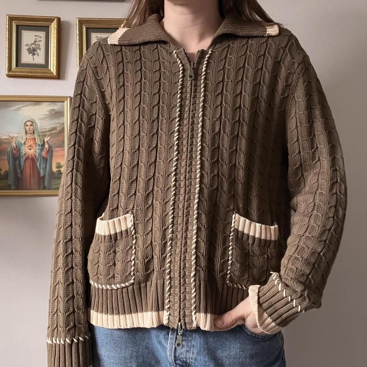 Earthy cottage cable knit (M)