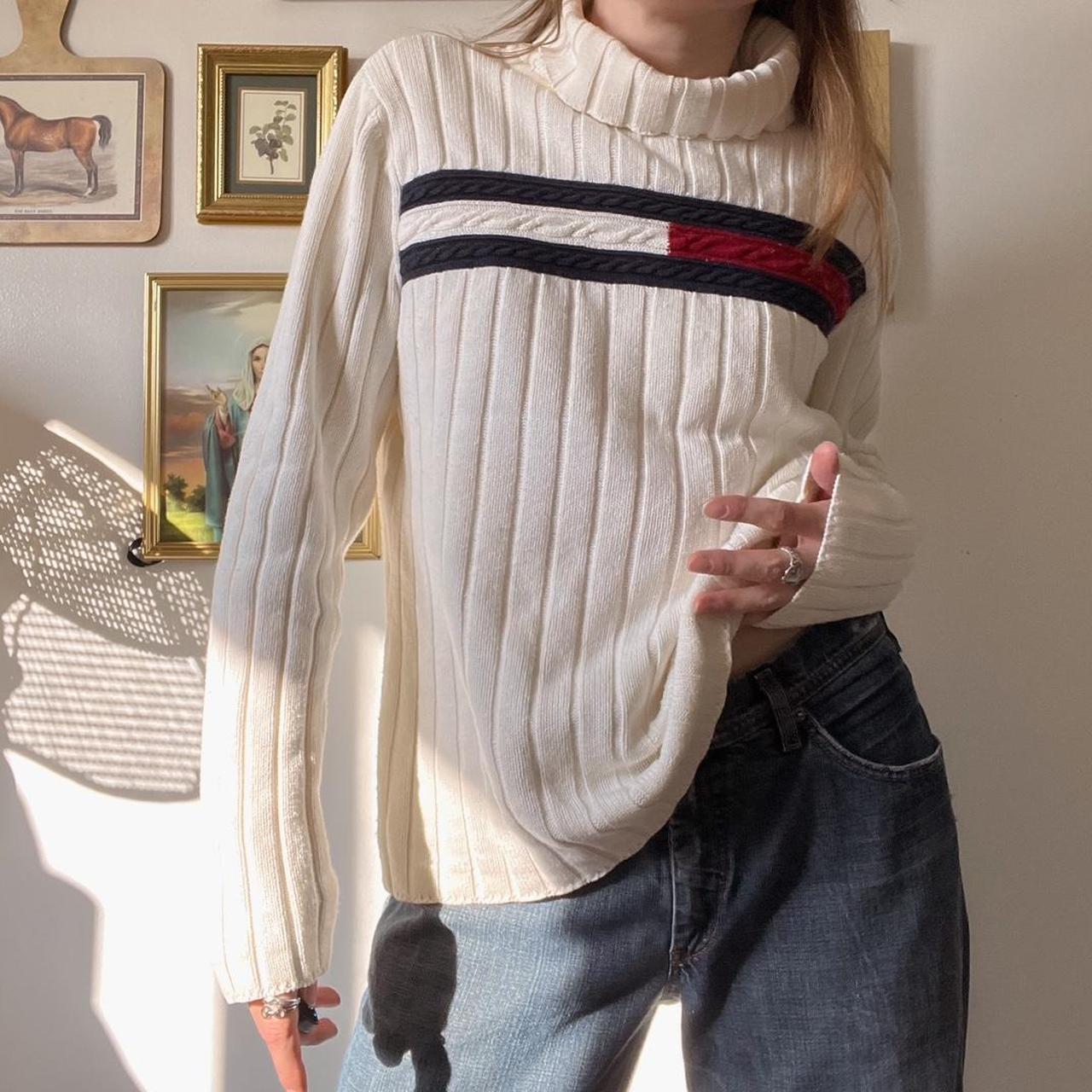 Cozy y2k ribbed knit sweater (L)