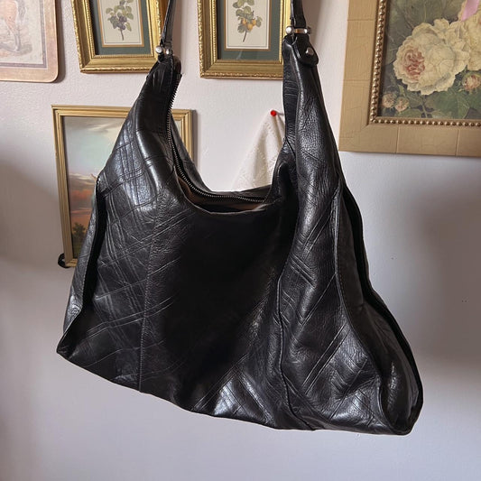 Slouchy leather shoulder bag