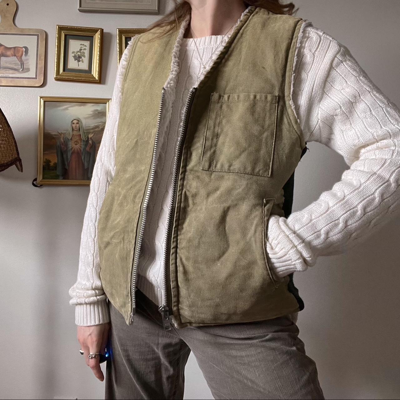 Vintage sherpa lined vest (M)