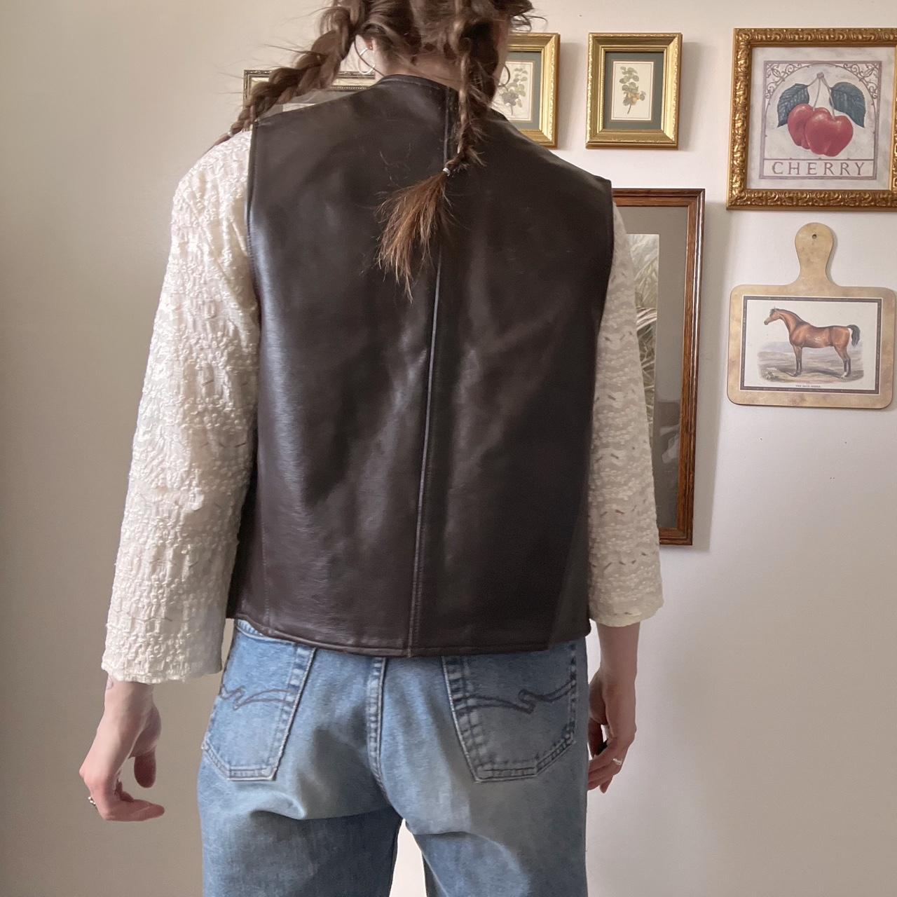 Vintage western leather vest (M)