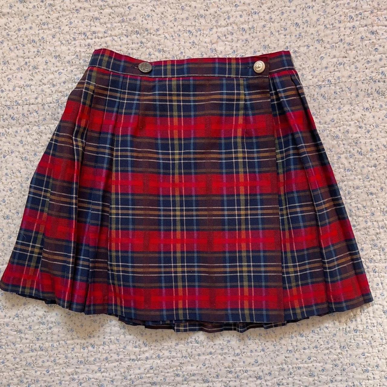 Plaid mini skirt (S)