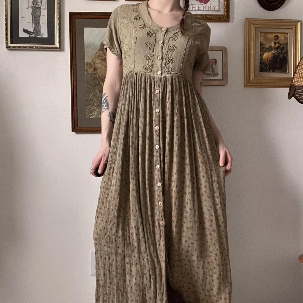 Vintage boho maxi dress (L)