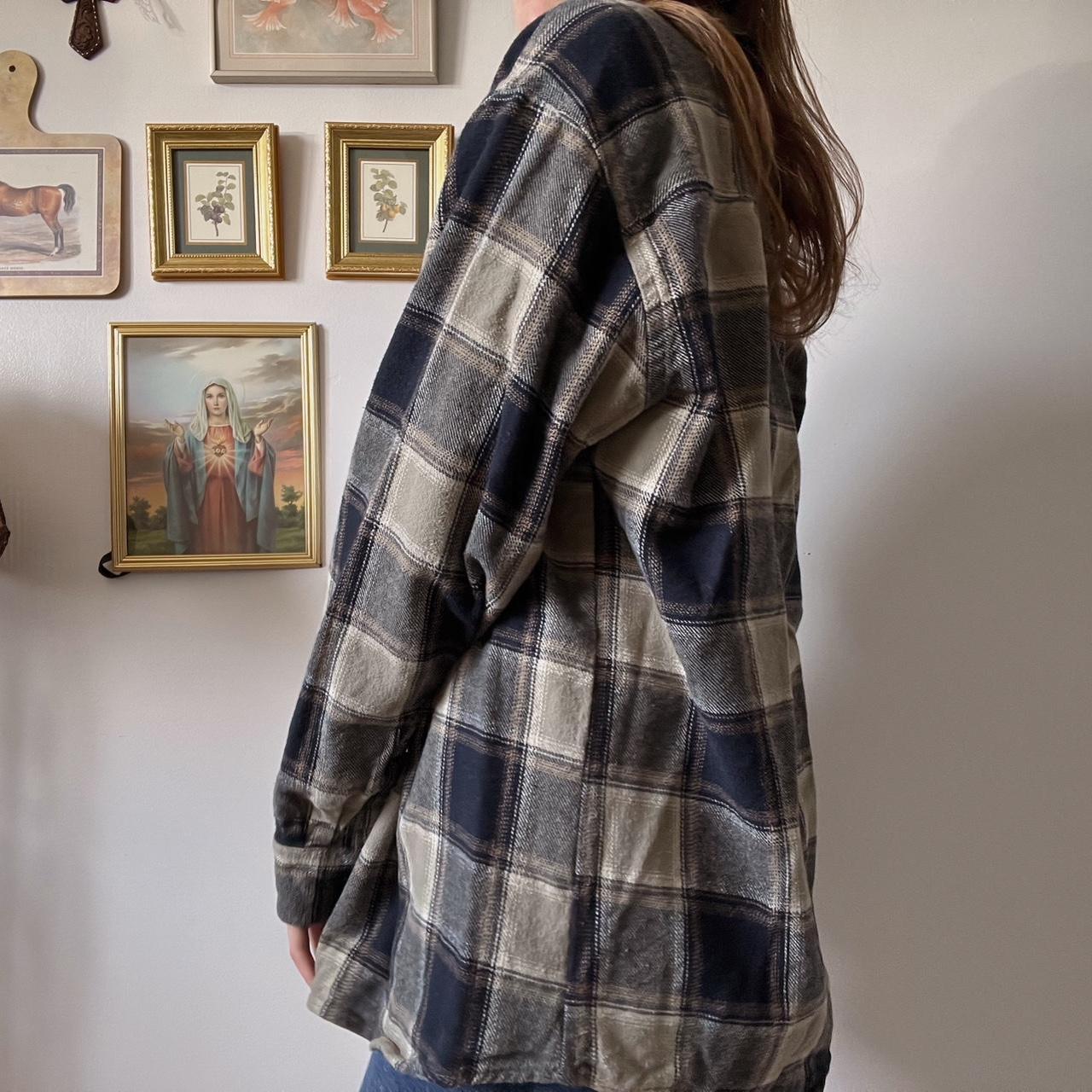 Grunge flannel button up (L)