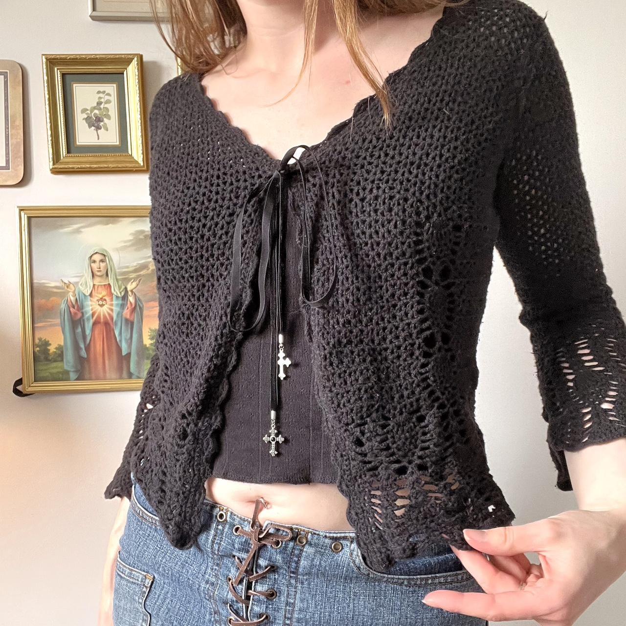 Whimsigoth crochet cardigan (S)