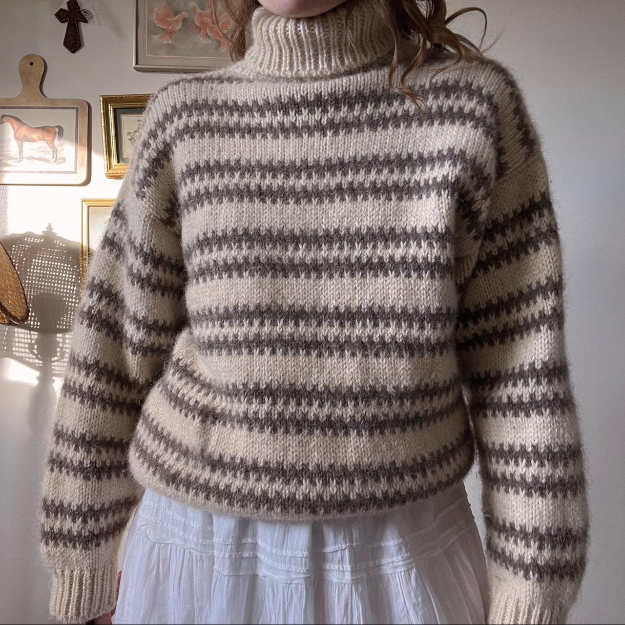 Chunky wool knit sweater (M)