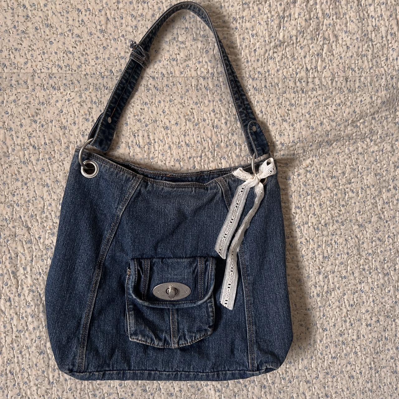 Vintage denim tote bag