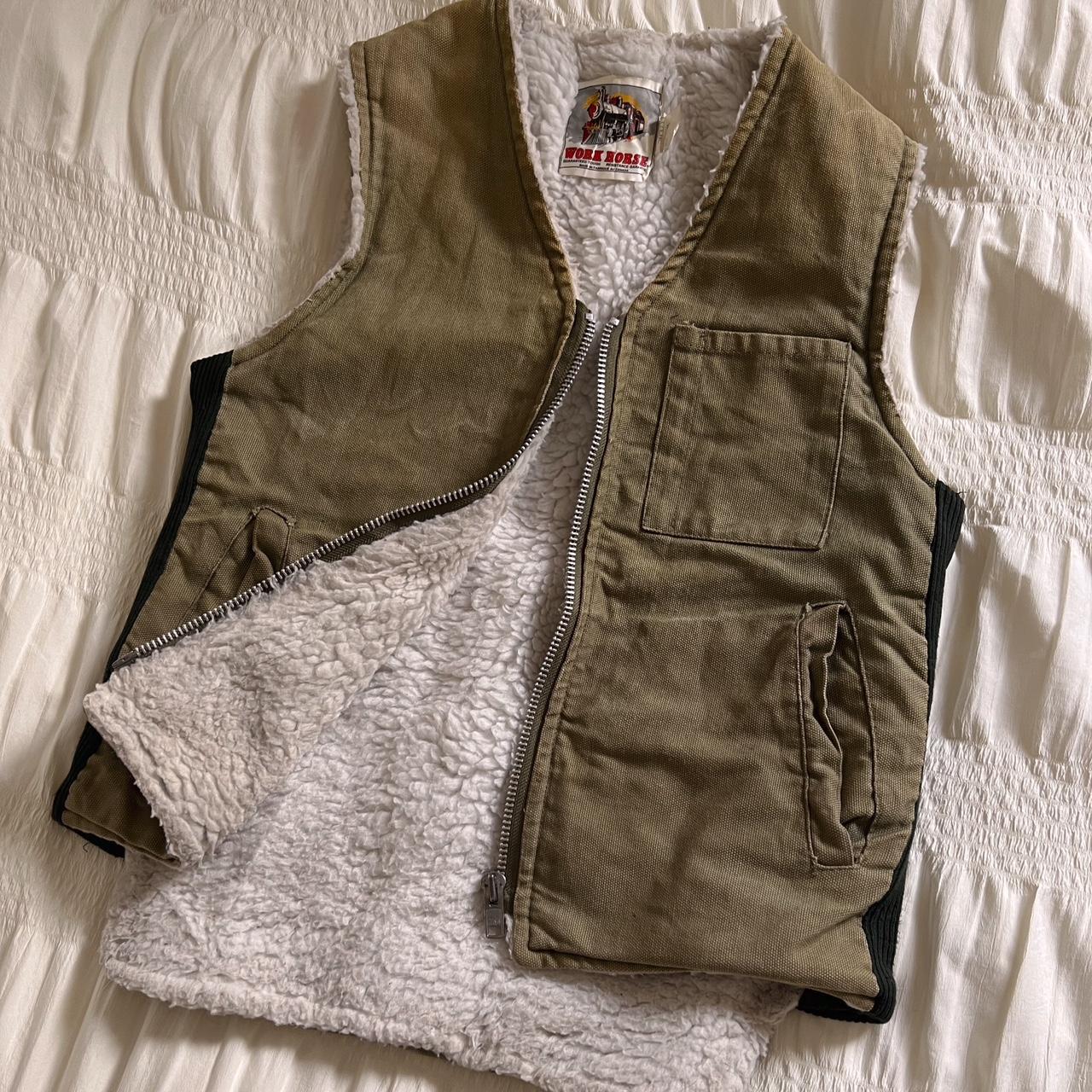 Vintage sherpa lined vest (M)