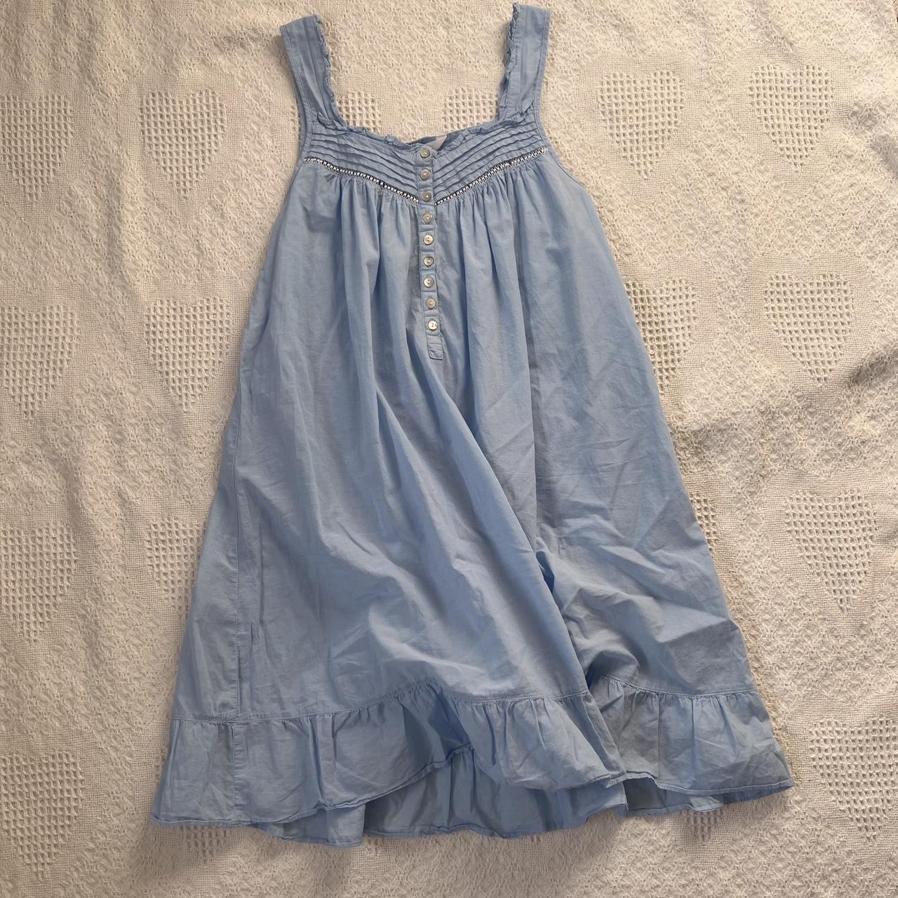 Powder blue ruffle dress (S)