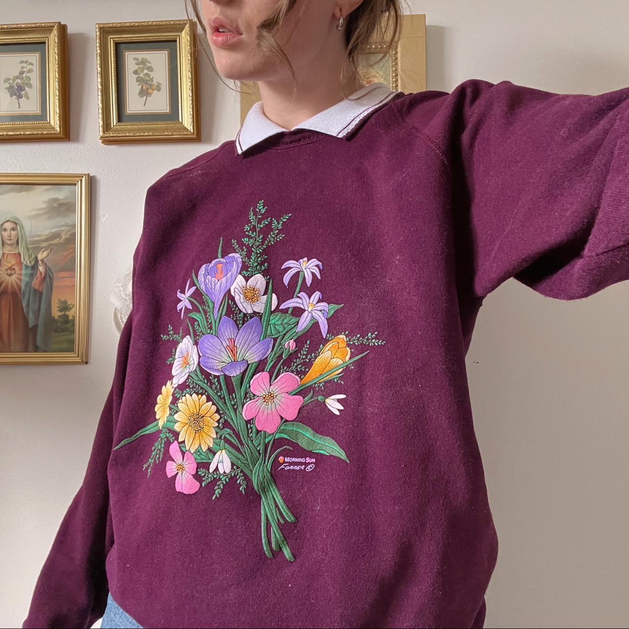 Grandmacore bouquet sweater (L)