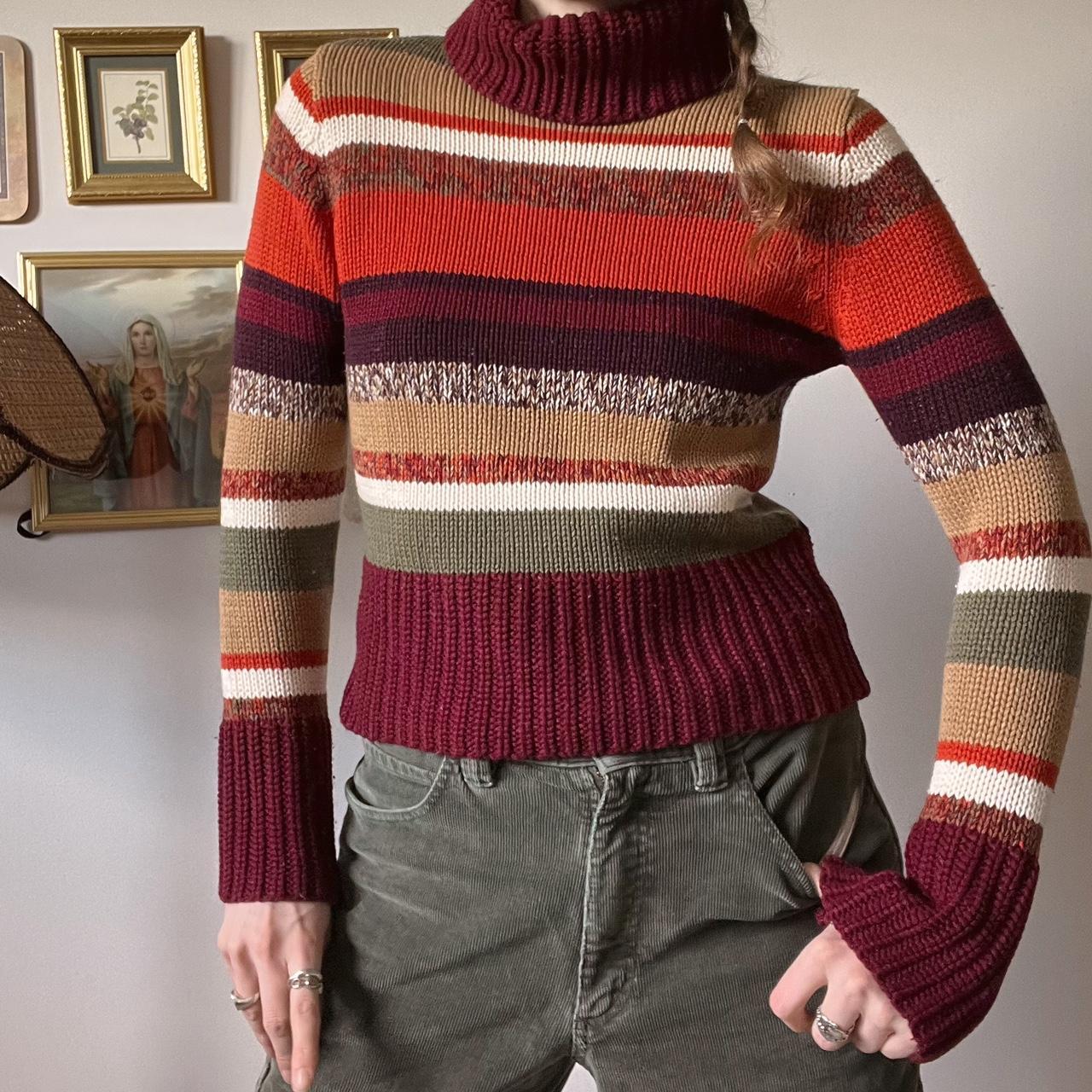 Y2K autumnal striped knit (XS)