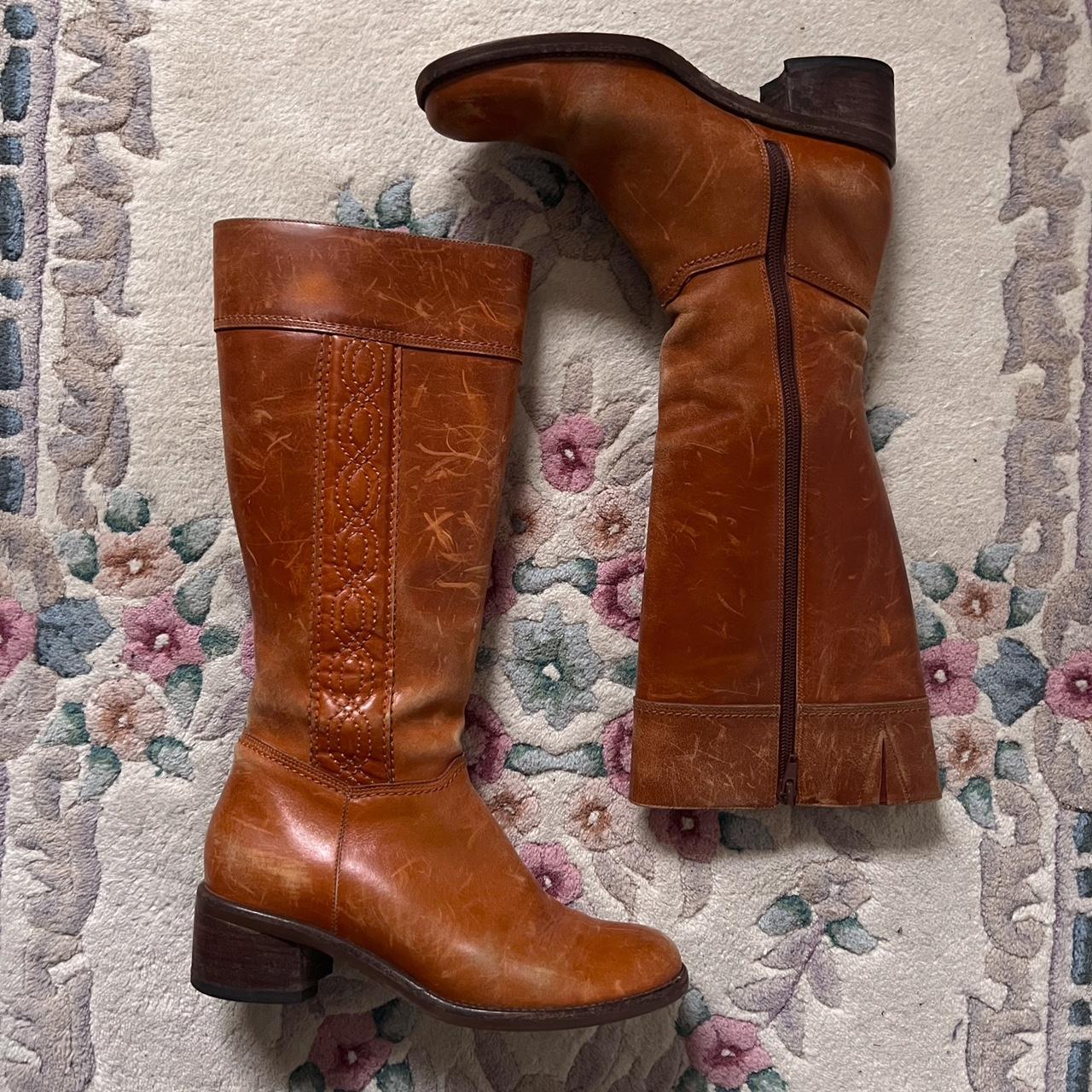 Vintage chunky leather boots (6)