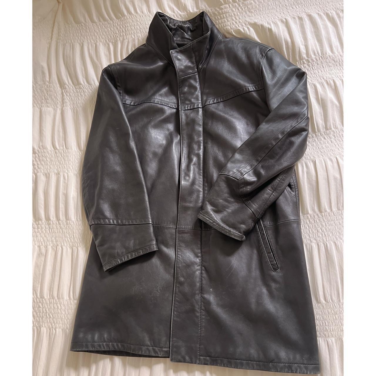 90s vintage grunge leather jacket (L)