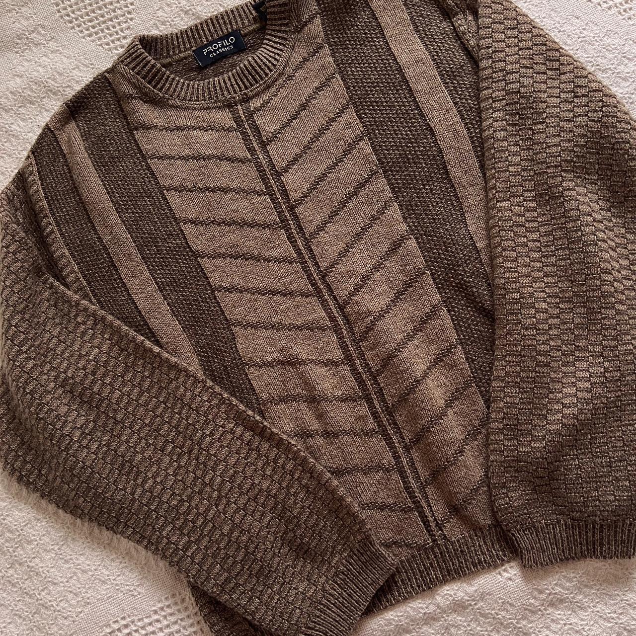 Earthy retro cabin sweater (M)