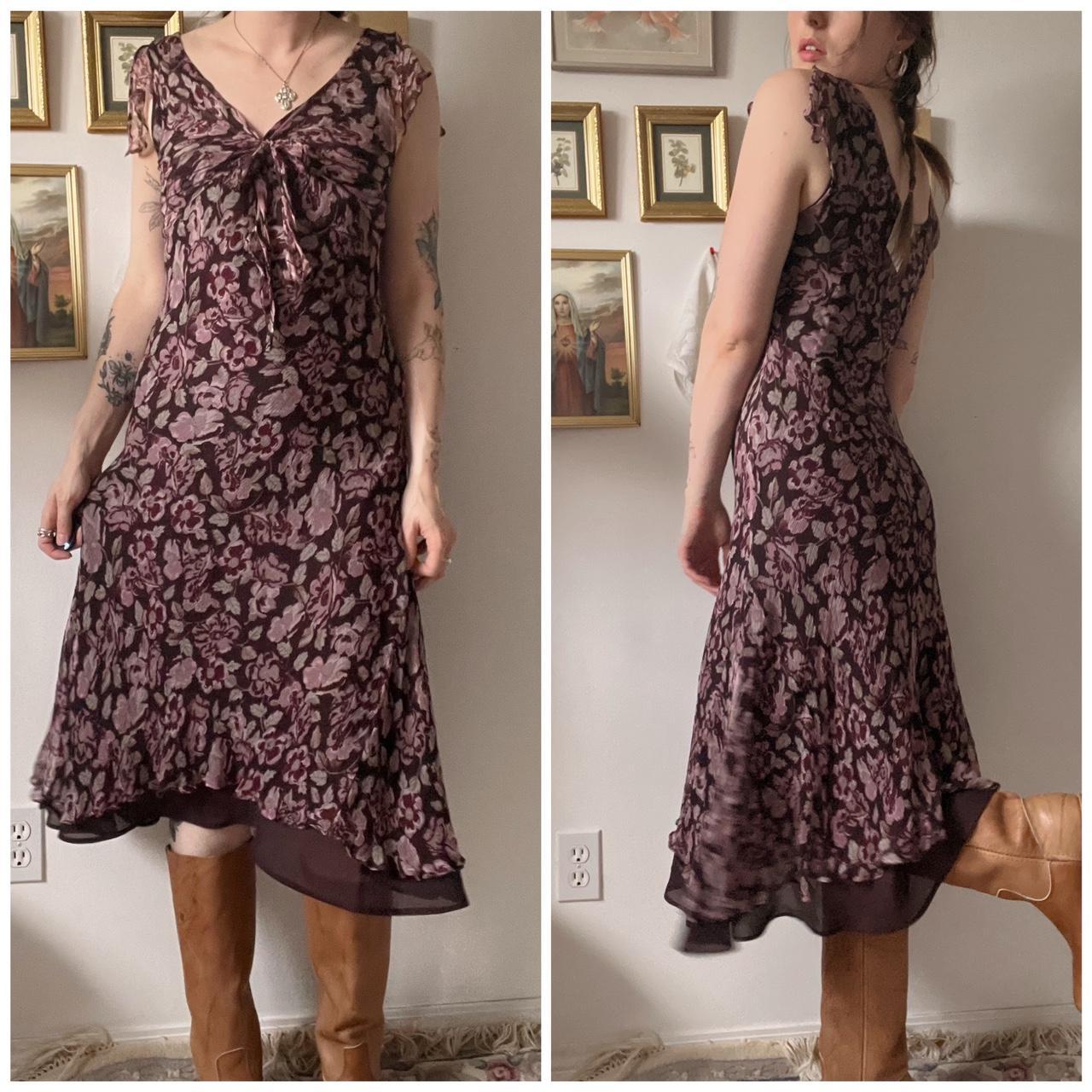 Whimsigoth floral maxi dress (M)