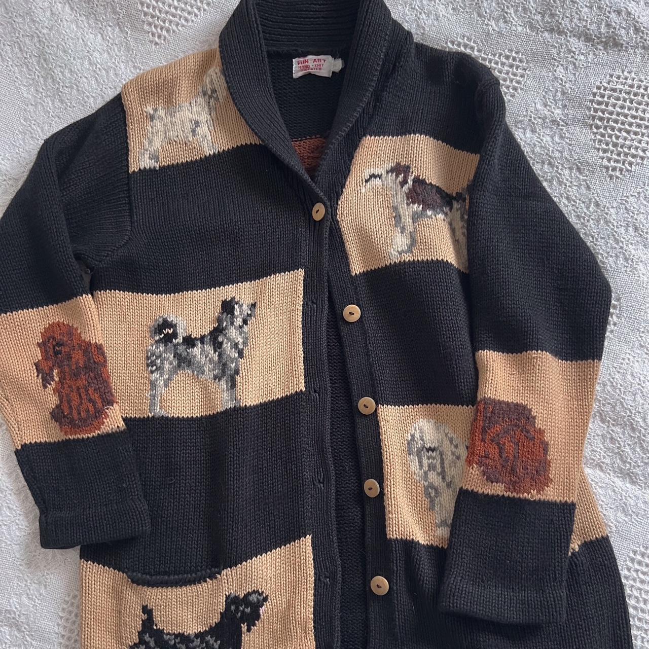 Vintage doggie cardigan (S)