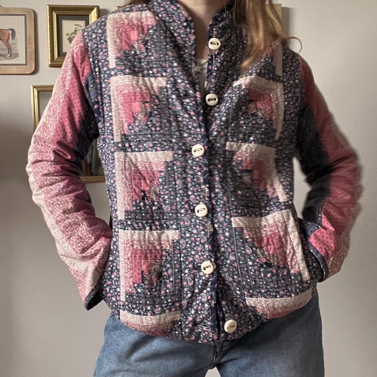 Patchwork quilted jacket (S)