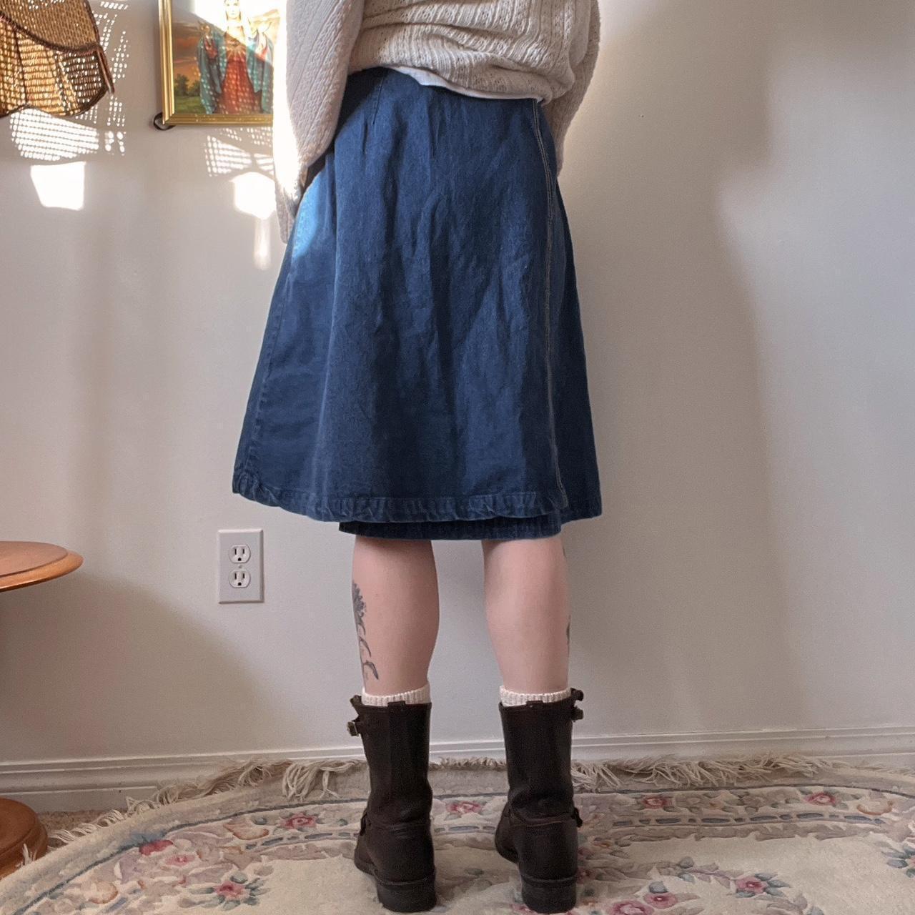 Vintage denim wrap skirt (S)