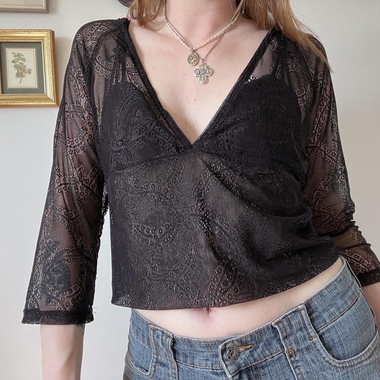 Sheer lace top (M)