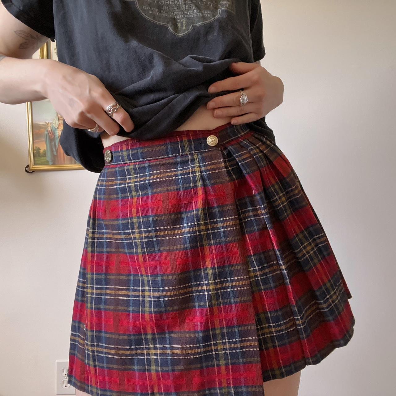 Plaid mini skirt (S)