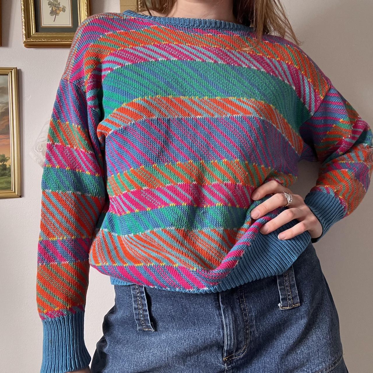 Rainbow knit sweater (S)