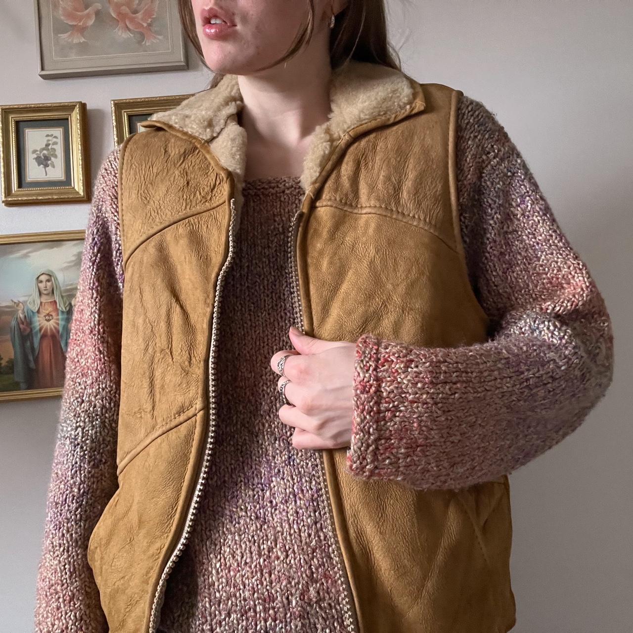 Cozy vintage sherpa vest (M)