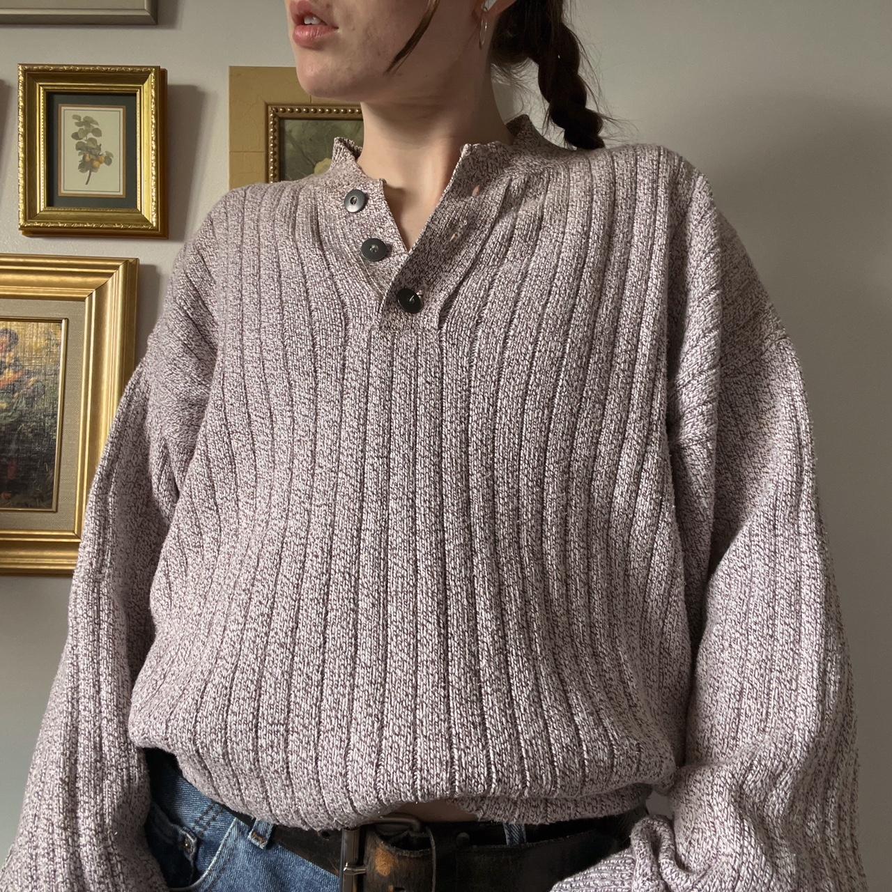 Grey ribbed slouch knit (L)