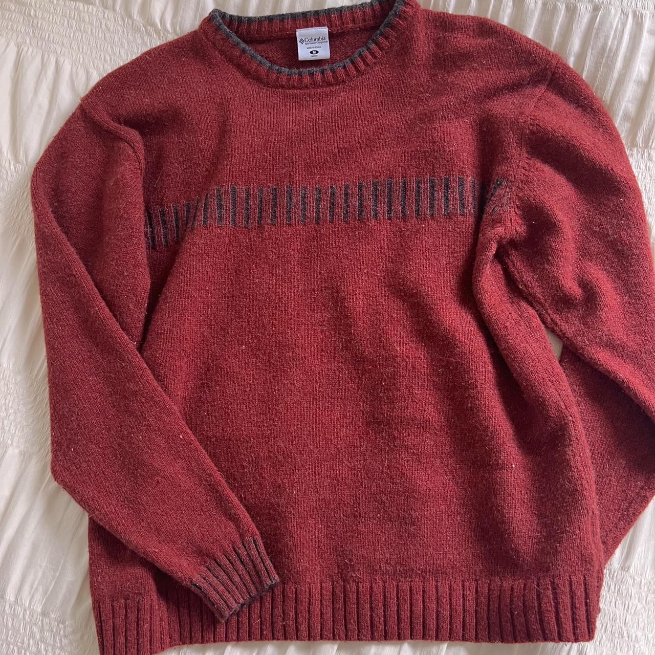 Brick red wool jumper (M)