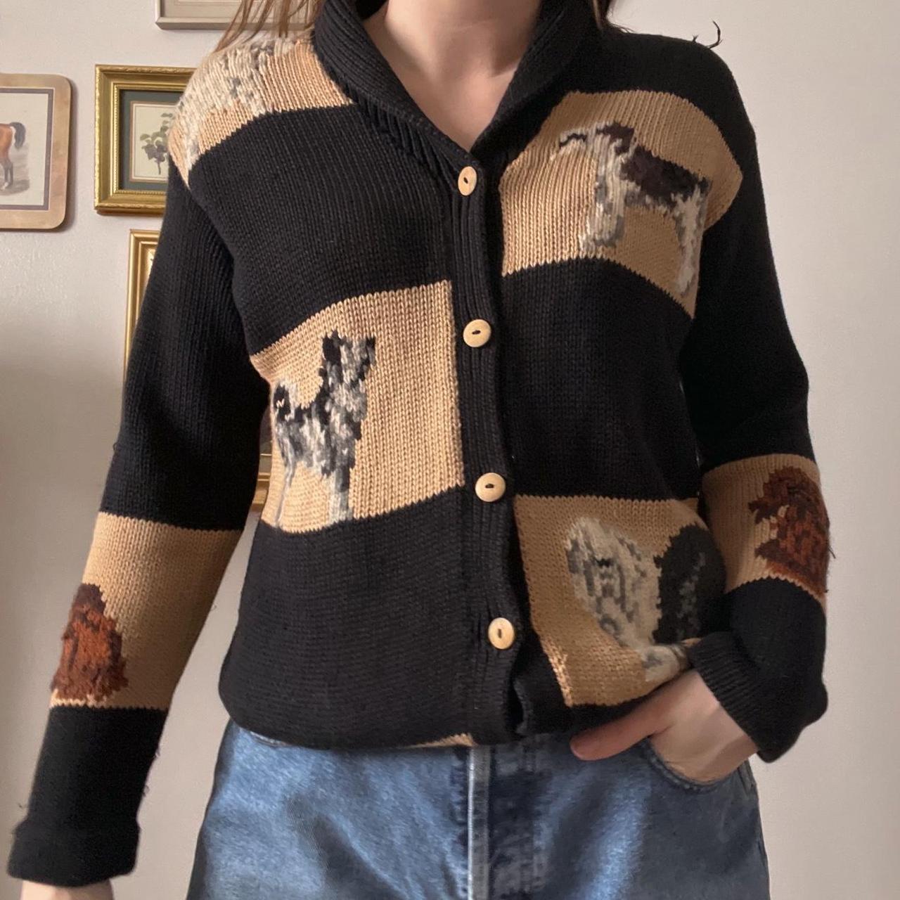 Vintage doggie cardigan (S)