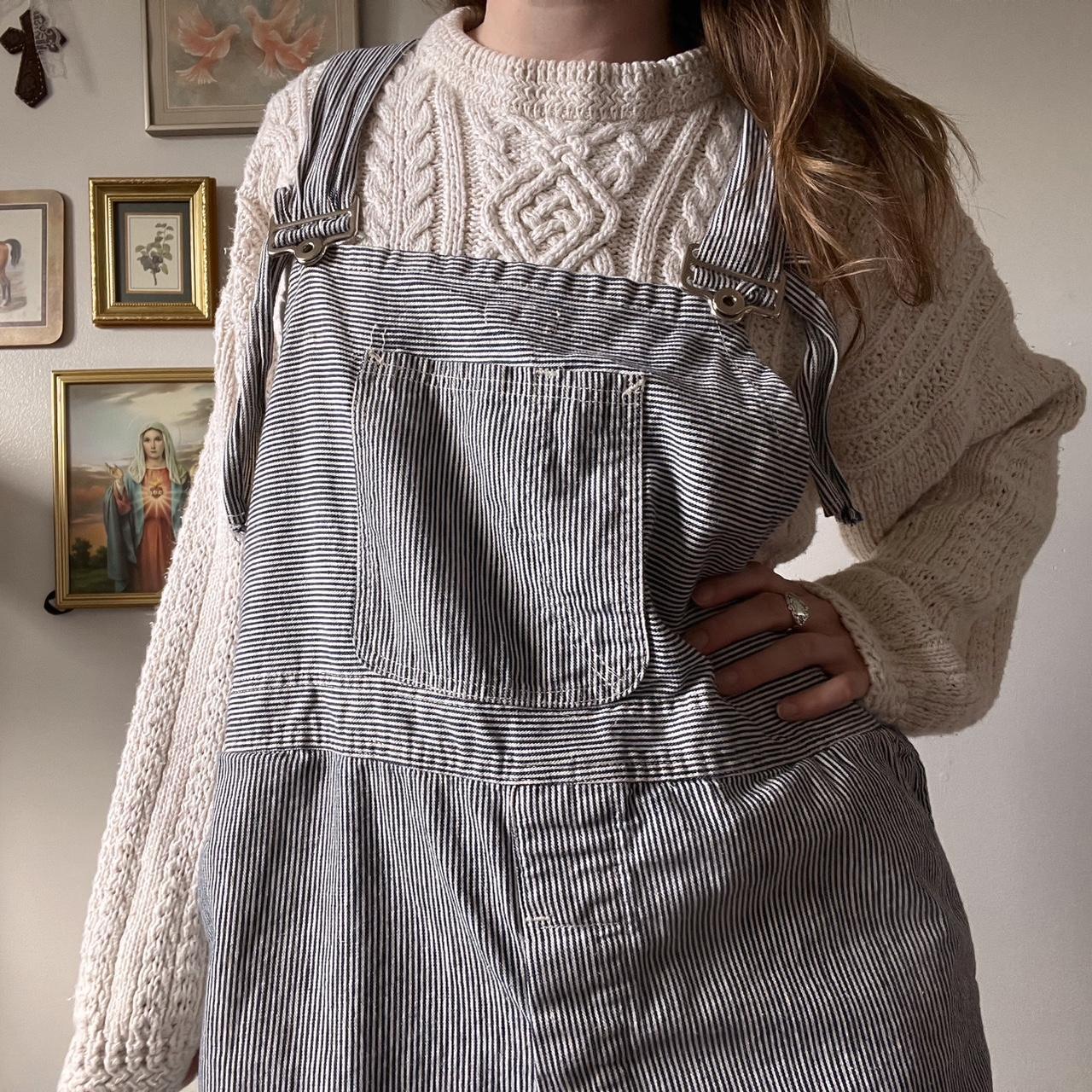 Vintage hickory stripe overalls (XL)