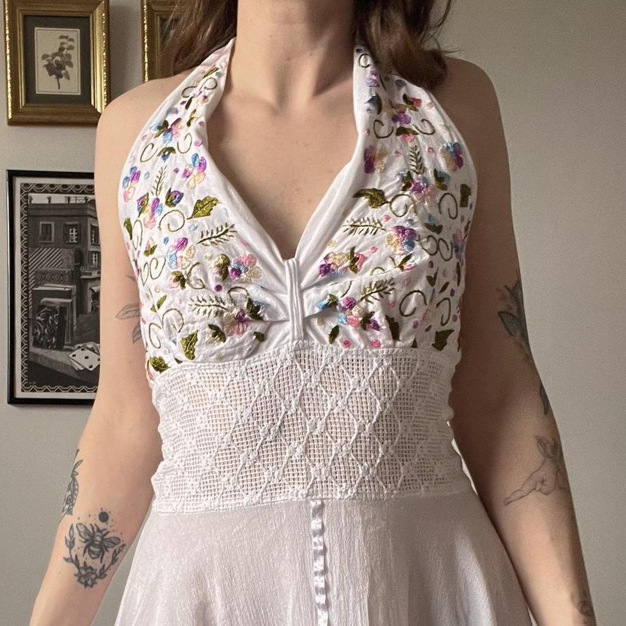 Vintage white halter fairy dress (L)