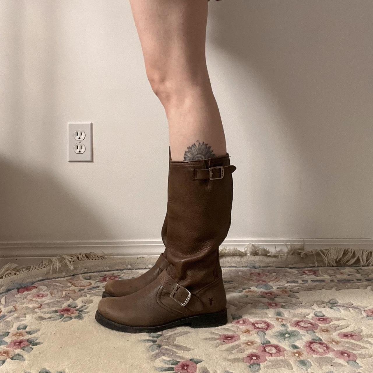 Brown slouch Frye boots (8.5)