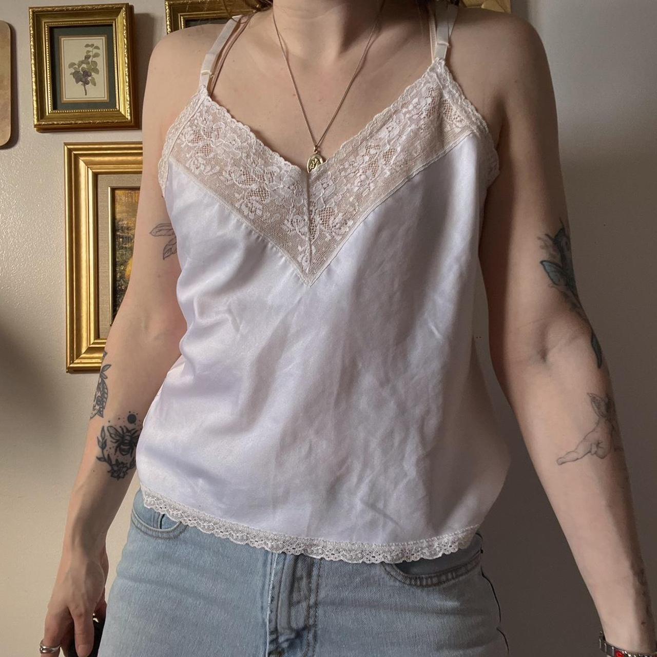 Lace cami slip tank (M)