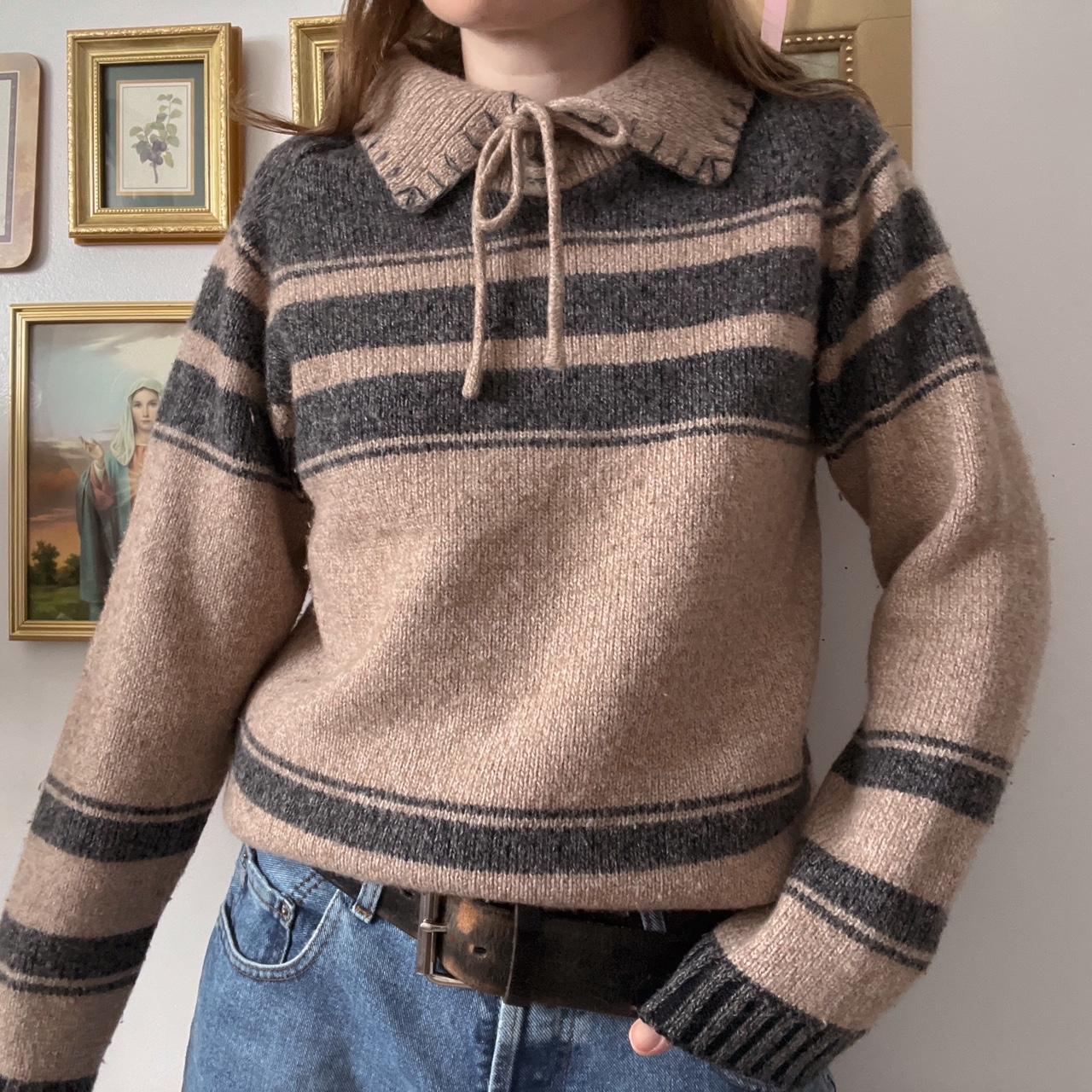 Western striped knit sweater (M)